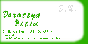 dorottya mitiu business card